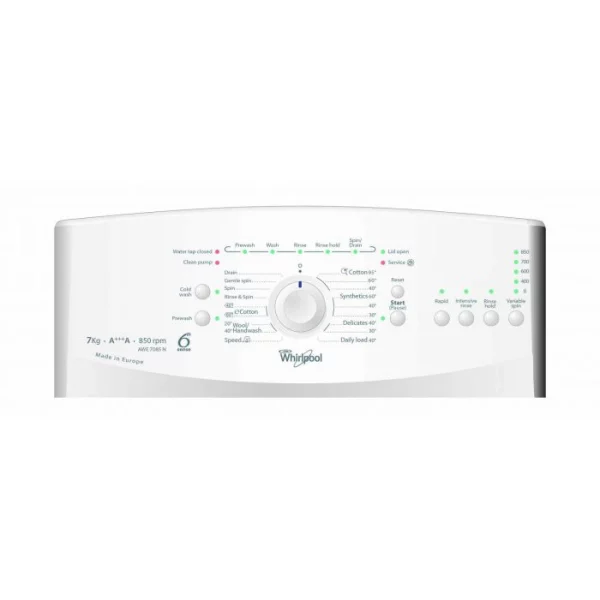 Alternative view of Whirlpool AWE7085N 7.0kg 850rpm Top Loaded Washer